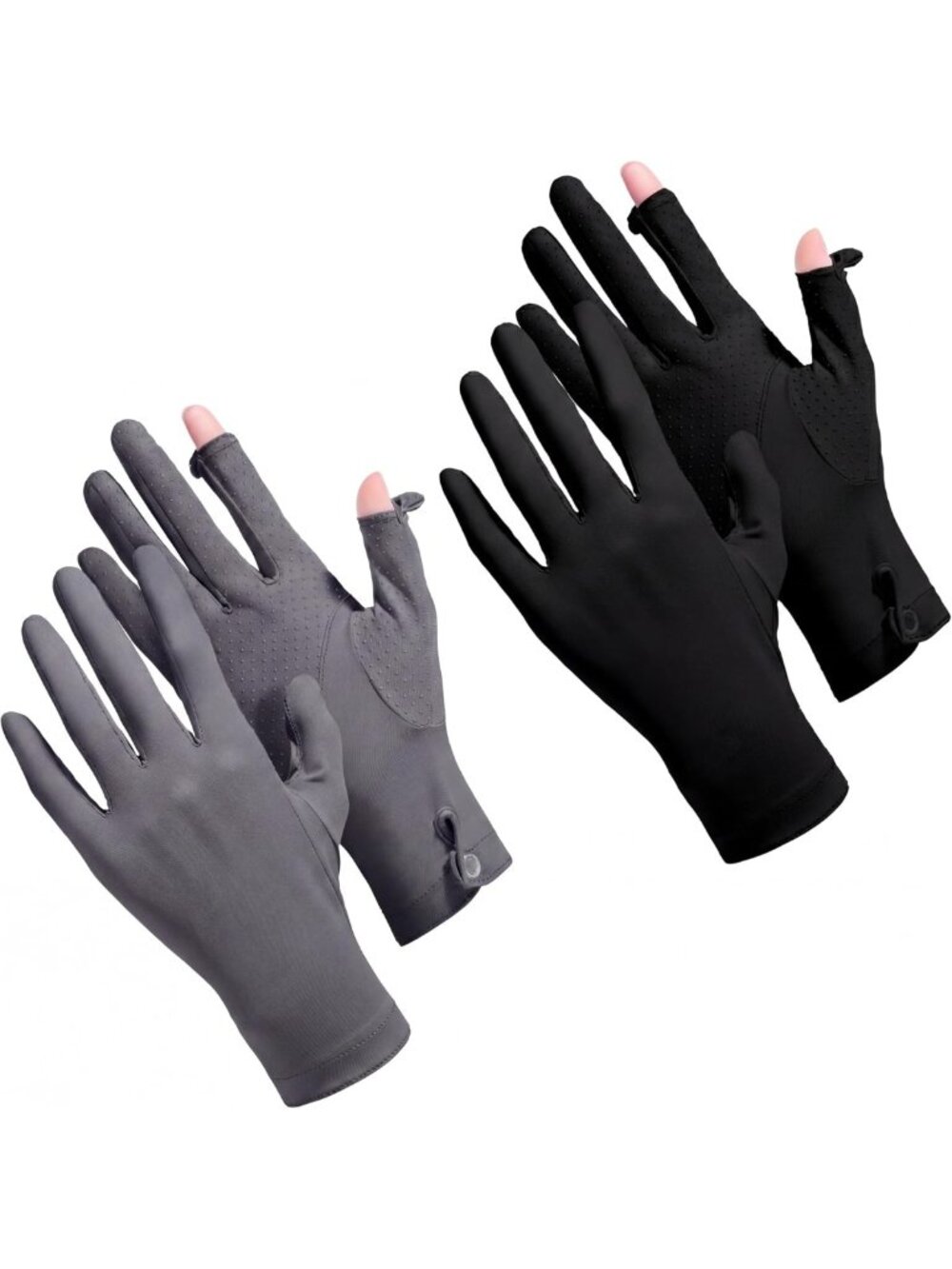 2 Packs Women Sun Protection Driving UV Gloves Full Finger Touchscreen Non Slip